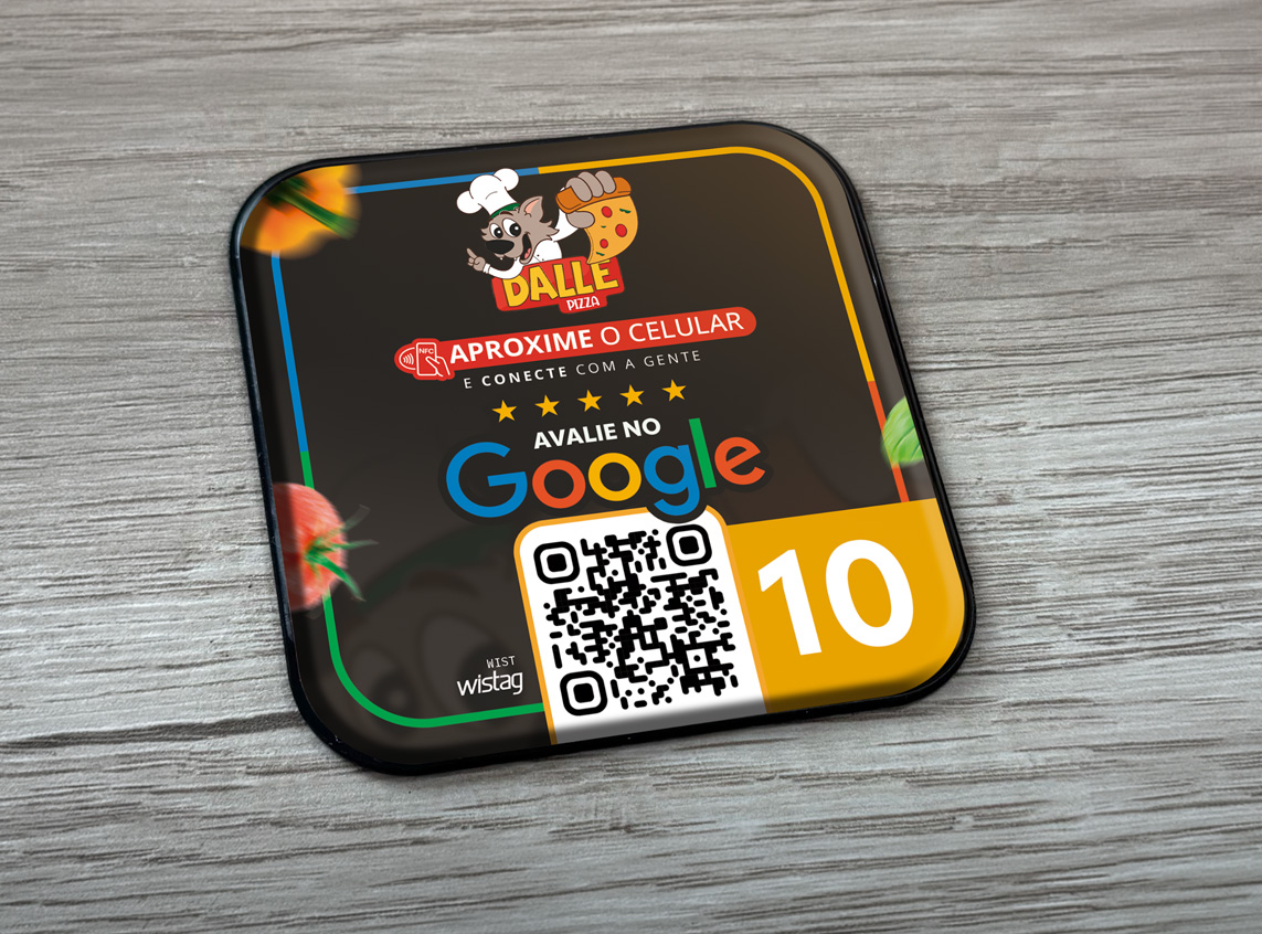 Tags Resinadas 8 × 8 cm — MultLinks Personalizada — exemplo 2