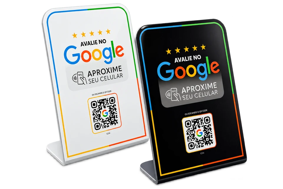 Plaquinhas NFC para avaliações no Google, branca e preta, sem marca de fornecedor para revenda